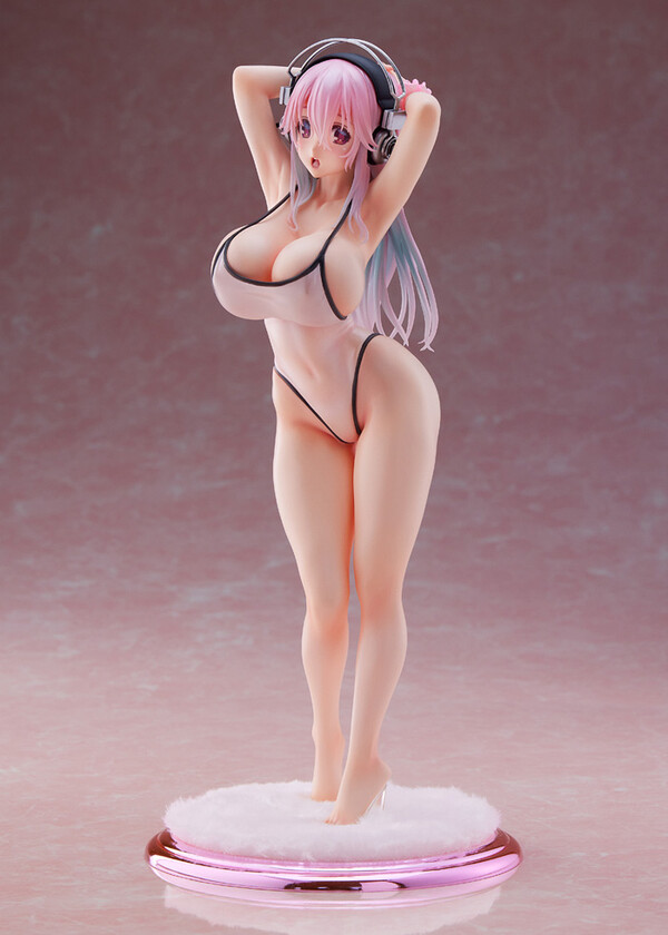 Sonico (White Swimsuit Style), SoniComi (Super Sonico), Wave, Pre-Painted, 1/7, 4943209611843