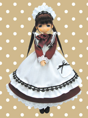 Hiyo-chan [107138] (Long Ruffle Maid, Wine Red), Mama Chapp Toy, Obitsu Plastic Manufacturing, Action/Dolls, 1/6