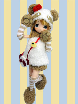 Naana-chan [107139] (Striped Panda, Mocha), Mama Chapp Toy, Obitsu Plastic Manufacturing, Action/Dolls, 1/6