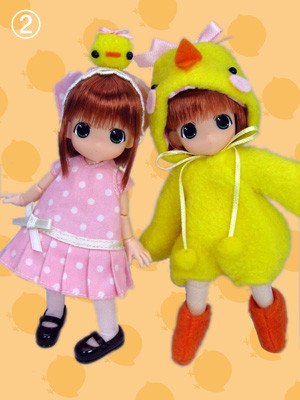 Chokochoko Moko-chan, Moko-chan [107155] (DX Chickabiddy With Dress Set Ribbon-chan), Mama Chapp Toy, Obitsu Plastic Manufacturing, Action/Dolls, 1/6