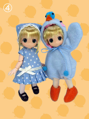 Chokochoko Moko-chan, Moko-chan [107156] (DX Chickabiddy With Dress Set Happy Blue Bird), Mama Chapp Toy, Obitsu Plastic Manufacturing, Action/Dolls, 1/6