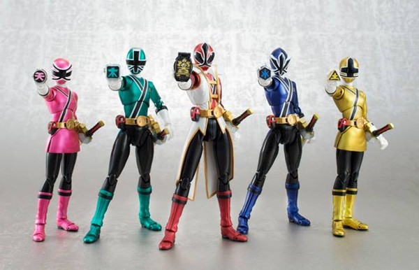 Red Samurai Ranger (Metallic Coating Deluxe Action Figure Set), Power Rangers Super Samurai, Bandai, Action/Dolls