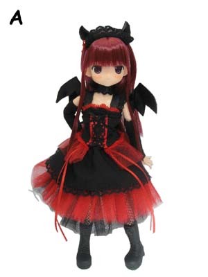 ChiiChi-chan [108156] (Little Devil dress, Black × red dress (Rose Red hair)), Mama Chapp Toy, Obitsu Plastic Manufacturing, Action/Dolls, 1/6