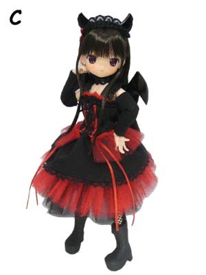 ChiiChi-chan [108158] (Little Devil dress, Black × red dress (Dark Brown hair)), Mama Chapp Toy, Obitsu Plastic Manufacturing, Action/Dolls, 1/6