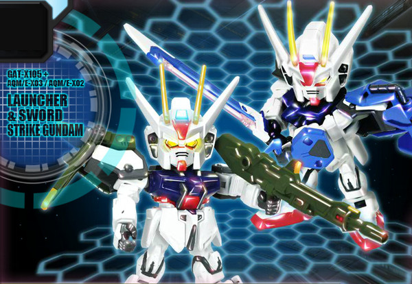 GAT-X105+AQM/E-X02 Sword Strike Gundam, GAT-X105+AQM/E-X03 Launcher Strike Gundam, Kidou Senshi Gundam SEED, Bandai, Action/Dolls
