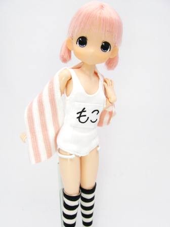 Moko-chan [110640] (white sailor x white swimsuit x pink hair), Mama Chapp Toy, Obitsu Plastic Manufacturing, Action/Dolls, 1/6