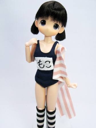 Moko-chan [110641] (black sailor x dark blue swimsuit x black hair), Mama Chapp Toy, Obitsu Plastic Manufacturing, Action/Dolls, 1/6