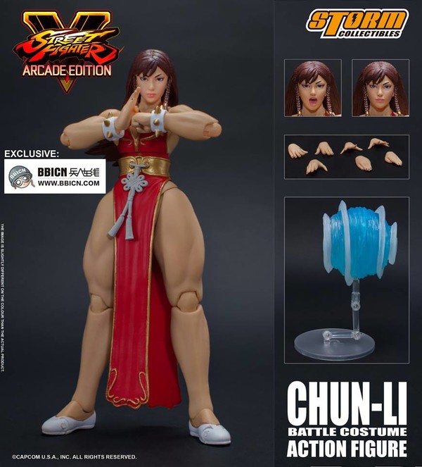 Chun-Li (Battle Costume (Red)), Street Fighter V, Storm Collectibles, Action/Dolls, 1/12