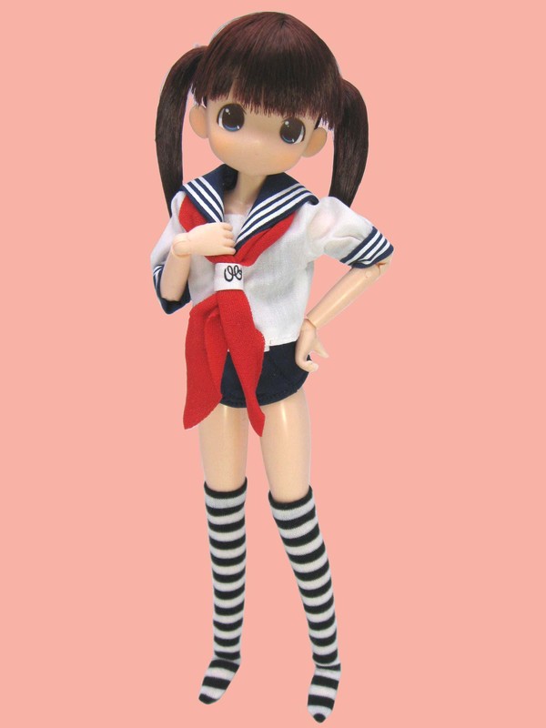 Moko-chan [120862] (Swimsuit Sailor 2, Navy Blue), Mama Chapp Toy, Obitsu Plastic Manufacturing, Action/Dolls, 1/6