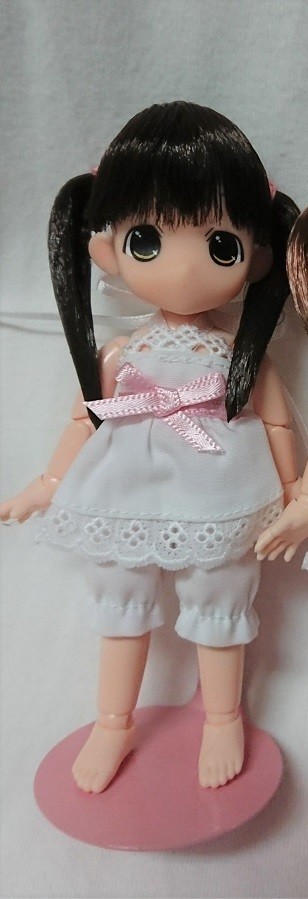 Chokochoko Moko-chan, Moko-chan, White BOX [120865] (Black Hair, Twin Tails), Mama Chapp Toy, Obitsu Plastic Manufacturing, Action/Dolls, 1/6