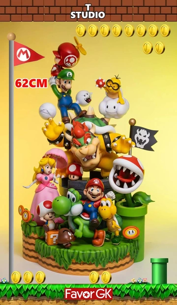 Boo, Bowser King Koopa, Goomba, Lakitu, Luigi, Mario, Peach Toadstool, Toad, Yoshi (Characters of Super Mario Resin Statue), Super Mario Brothers, Super Mario Brothers: Peach-hime Kyuushutsu Daisakusen, Individual Sculptor, Pre-Painted