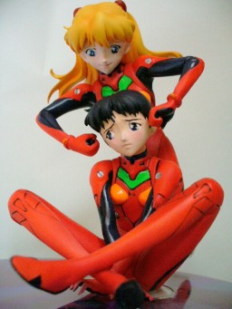 Ikari Shinji, Souryuu Asuka Langley, Shin Seiki Evangelion, Kaiyodo, Garage Kit, 1/8