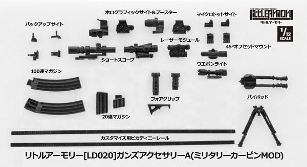 Guns Accessory A, Tomytec, Accessories, 1/12, 4543736292579