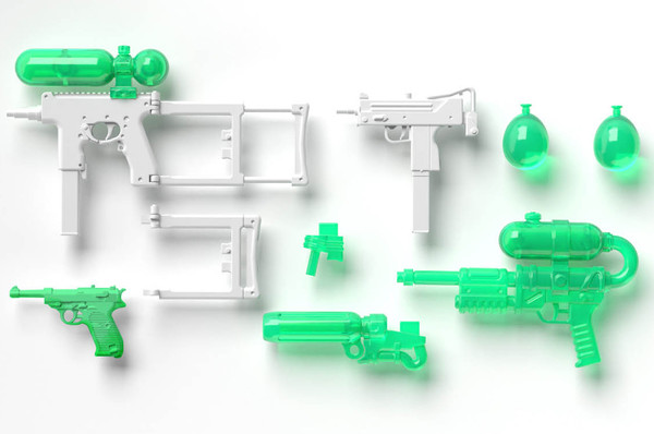 Water Gun C (White × Clear Green), Tomytec, Accessories, 1/12, 4543736300410