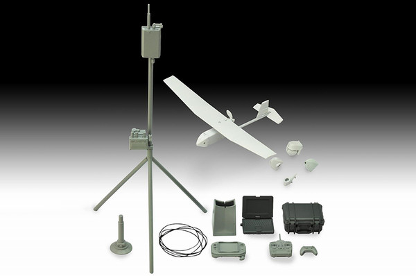 UAV Unmanned Aerial Reconnaissance Vehicle & Machine Parts Set, Tomytec, Accessories, 1/12, 4543736314233