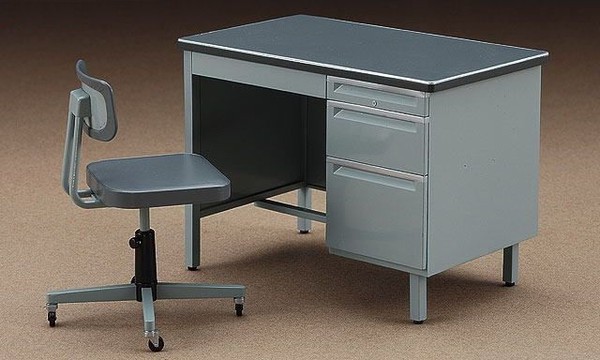 Office Desk And Chair, Hasegawa, Model Kit, 1/12, 4967834620032