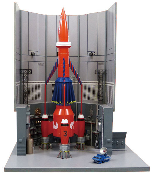 Thunderbird 3 & Launching Base, Thunderbirds, Aoshima, Model Kit, 1/350