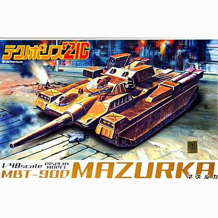 MBT-90D Mazurka, Techno Police 21C, Aoshima, Model Kit, 1/48, 4905083044346