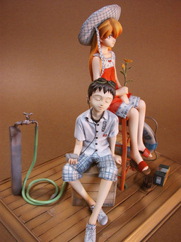 Ikari Shinji, Souryuu Asuka Langley, Shin Seiki Evangelion, Kaiyodo, Garage Kit, 1/8