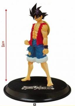 Son Goku (Luffy Style), Dragon Ball Z, One Piece, Banpresto, Pre-Painted