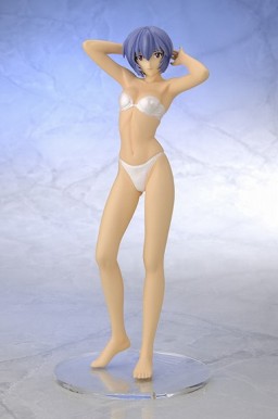 Ayanami Rei (Swimsuit White 3), Shin Seiki Evangelion, Aizu Project, Pre-Painted, 1/8, 4528403002361