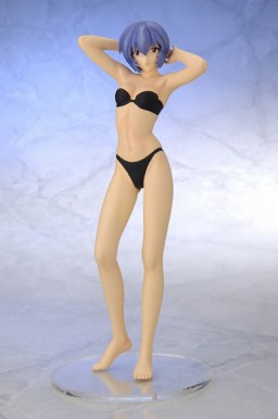 Ayanami Rei (Swimsuit Black 3), Shin Seiki Evangelion, Aizu Project, Pre-Painted, 1/8, 4528403002378