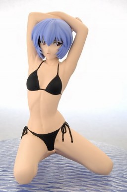 Ayanami Rei (Swimsuit Black 1), Shin Seiki Evangelion, Aizu Project, Pre-Painted, 1/8