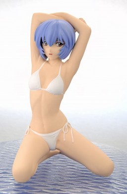 Ayanami Rei (Swimsuit White 1), Shin Seiki Evangelion, Aizu Project, Pre-Painted, 1/8