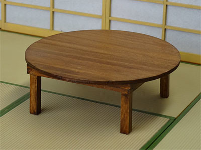 Hinoki Cypress Round Chabu-table, Cobaanii Mokei, Model Kit, 4560434938158