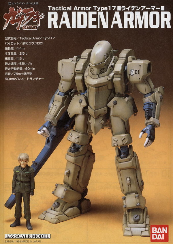 Tactical Armor Type 17 Raiden (#1), Gasaraki, Bandai, Model Kit, 1/35