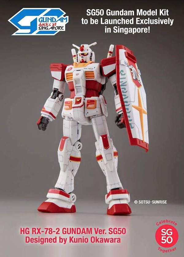 RX-78-2 Gundam (G30th, SG50), Kidou Senshi Gundam, Bandai, Model Kit, 1/144