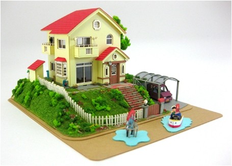 Sosuke & Ponyo's House, Gake No Ue No Ponyo, Sankei, Model Kit, 1/150, 4580236846956