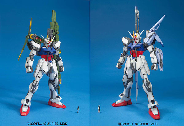 GAT-X105 Strike Gundam, GAT-X105+AQM/E-X02 Sword Strike Gundam, GAT-X105+AQM/E-X03 Launcher Strike Gundam, Kidou Senshi Gundam SEED, Bandai, Model Kit, 1/100