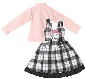 Girly Jumper Skirt Set (White x Black Check), Azone, Accessories, 1/12, 4573199921730