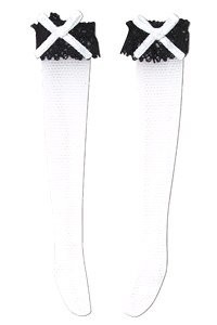 Lace Knee-high Stockings (White x Black Lace), Azone, Accessories, 1/12, 4573199836492