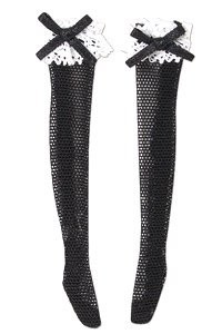 Lace Knee-high Stockings (Black x White Lace), Azone, Accessories, 1/12, 4573199836485