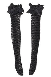 Lace Knee-high Stockings (Black x Black Lace), Azone, Accessories, 1/12, 4573199836478