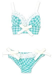 Gingham Check Brassiere & Shorts Set (Mint), Azone, Accessories, 1/12, 4573199836447