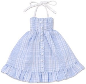 Halter Neck Summer Dress (Sax Check), Azone, Accessories, 1/12, 4573199924502