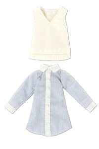 Shirt One-piece Dress Set (Light Blue x Off White), Azone, Accessories, 1/12, 4573199834498