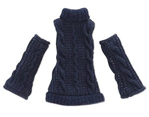 Turtleneck Knit One-piece (Navy), Azone, Accessories, 1/12, 4560120209593