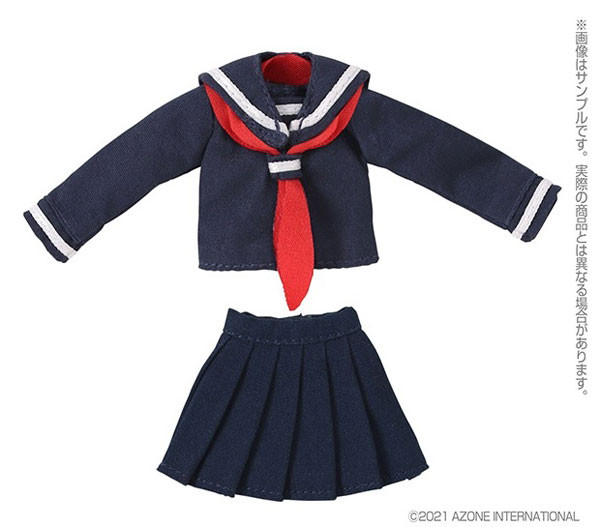 Long Sleeve Sailor Uniform II (Navy x Red), Azone, Accessories, 1/12, 4573199922447