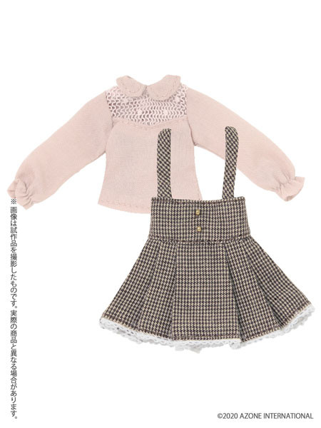 Sweet High Waist Skirt Set (Pink x Brown), Azone, Accessories, 1/12, 4573199921280