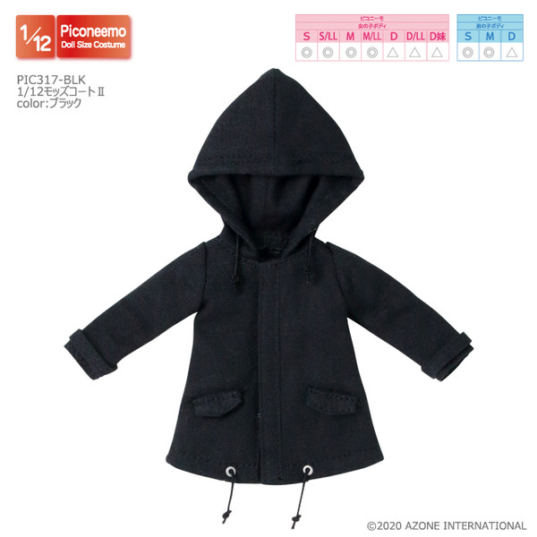 1/12 Mod Coat II (Black), Azone, Accessories, 1/12, 4573199837468