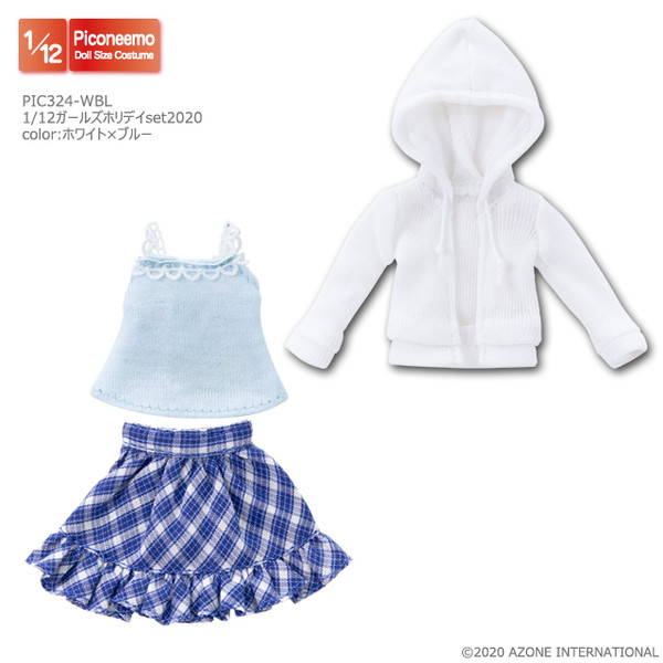 Girls Holiday Set2020 (White x Blue), Azone, Accessories, 1/12, 4573199838434