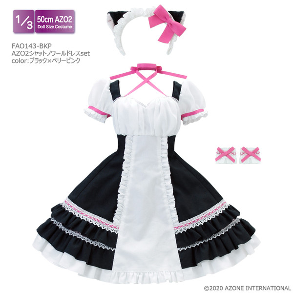 AZO2 Chat Noir Dress Set (Black x Berry Pink), Azone, Accessories, 1/3, 4573199838991