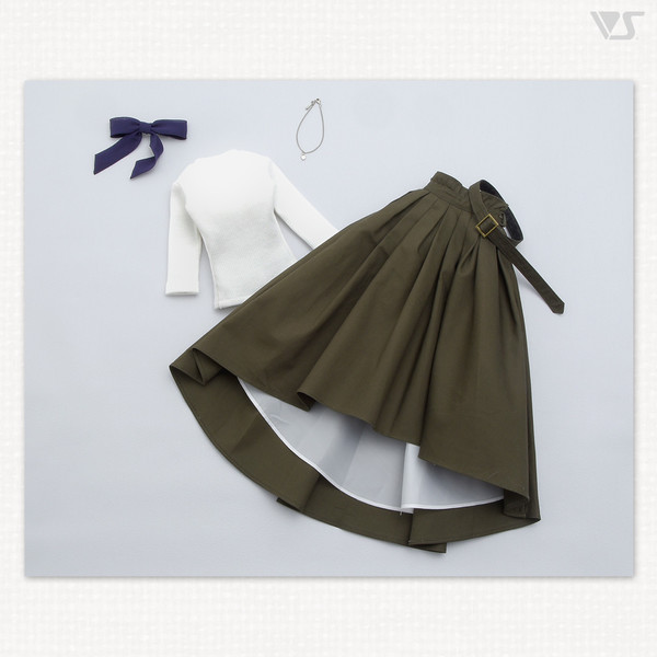 Khaki Tucked Skirt Set, Volks, Accessories, 4518992428444
