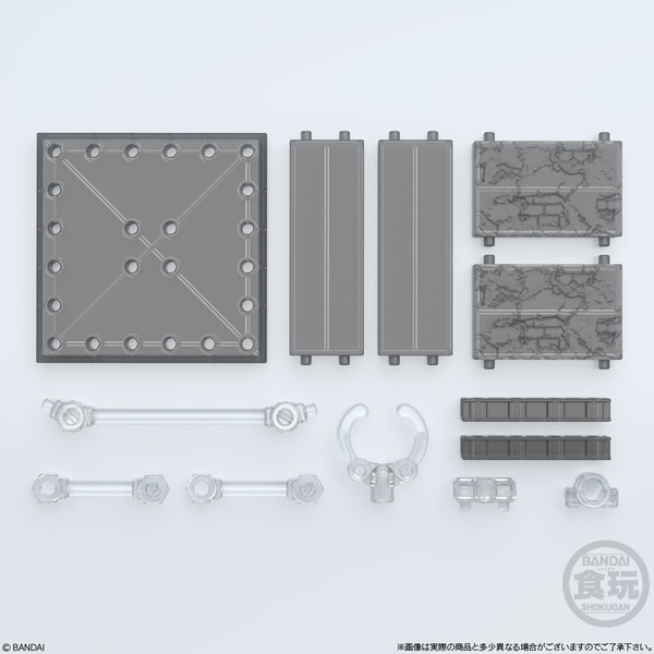 Abandoned House Wall Structure Set (Smoke Black), Bandai, Accessories, 4549660550761