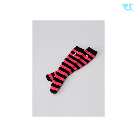 Juujika Shishuu High Socks (Kuro x Pink, MSD), Volks, Accessories, 1/3