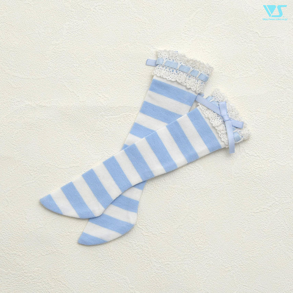 Lace Tsuki Socks (Blue Border, Mini), Volks, Accessories, 1/3, 4518992425160